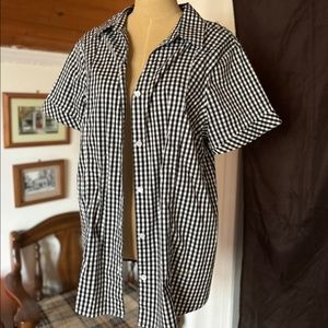 Liz Clairborne Gingham Checkered Top